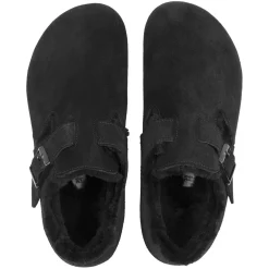 Birkenstock London Shearling Narrow Black Sko Sort