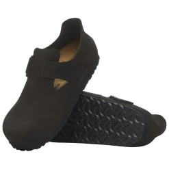 Birkenstock London Suede Regular Black Sko Sort