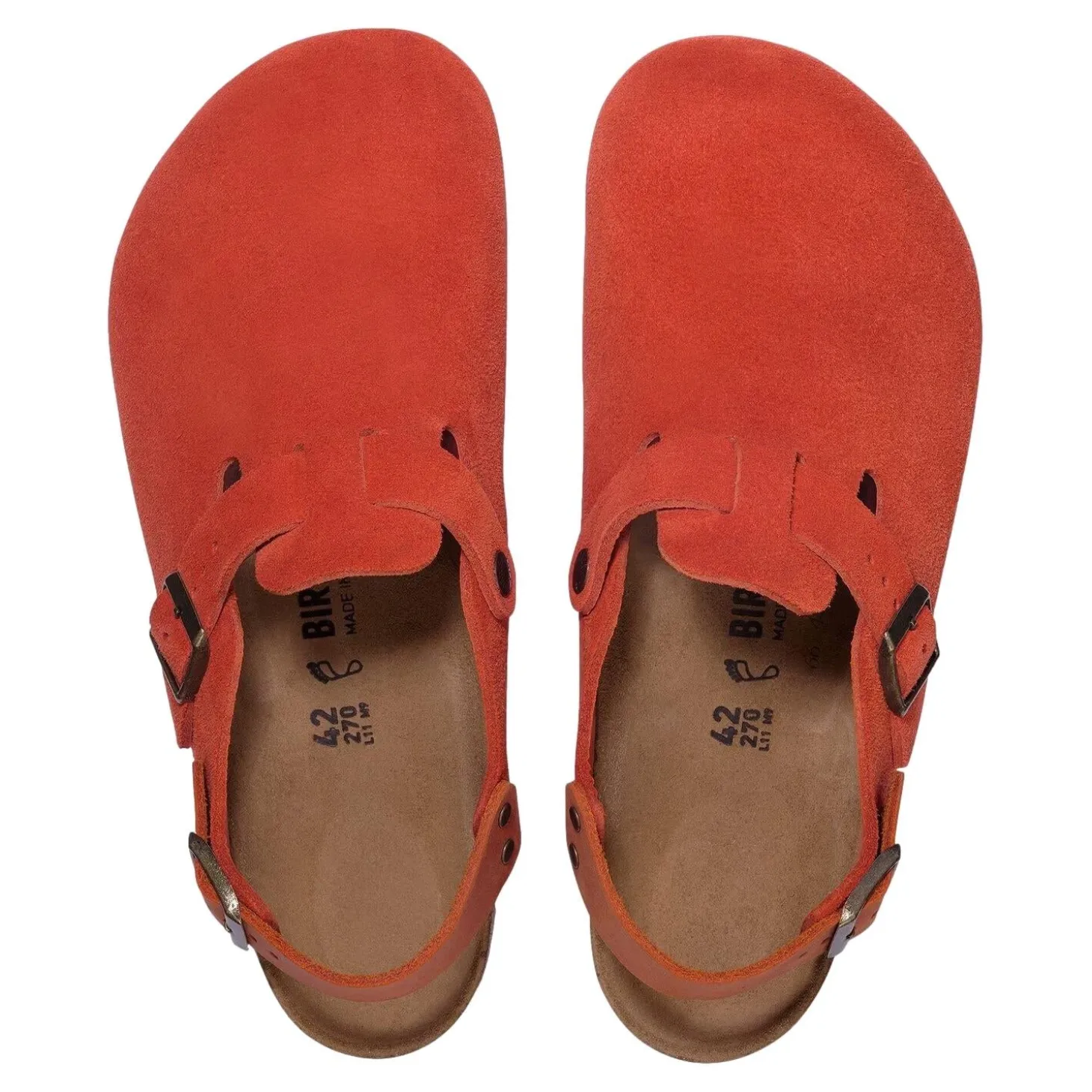 Birkenstock Tokio Suede Leather Rust Narrow Sko Mørkeoransje