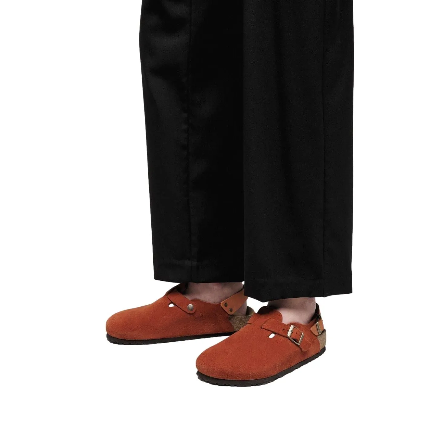 Birkenstock Tokio Suede Leather Rust Narrow Sko Mørkeoransje