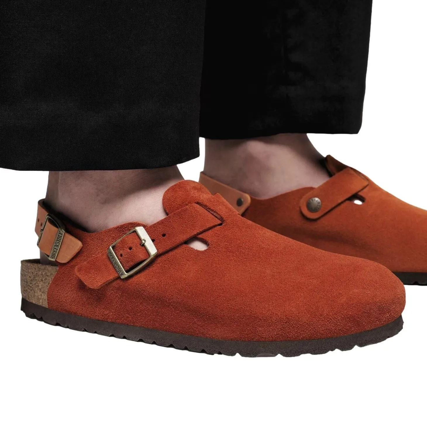 Birkenstock Tokio Suede Leather Rust Narrow Sko Mørkeoransje