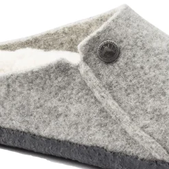 Birkenstock Zermatt Rivet Wool Felt Narrow Sko Lysegrå