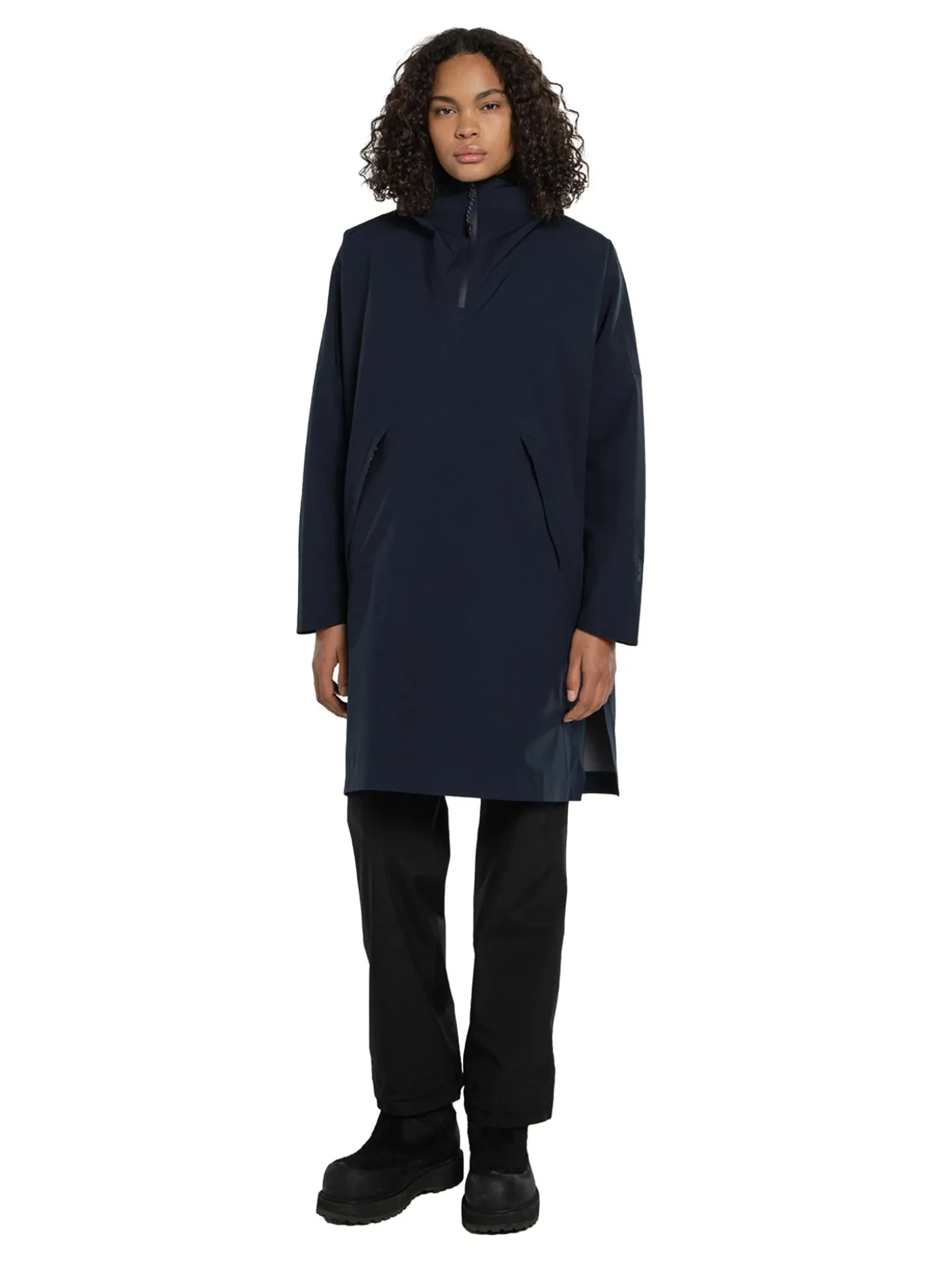 Blæst Aalesund Poncho Dark Navy Jakke Navy