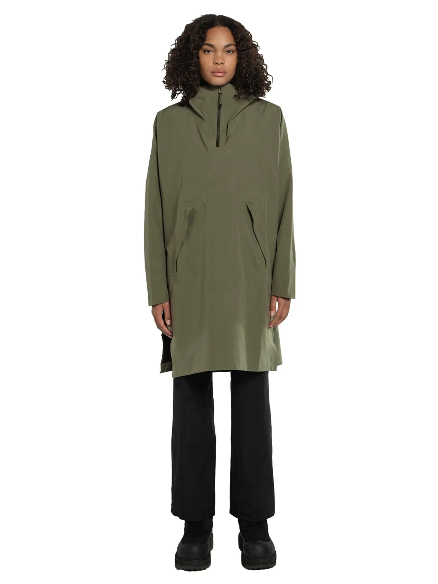 Blæst Aalesund Poncho Grape Leaf Jakke Oliven