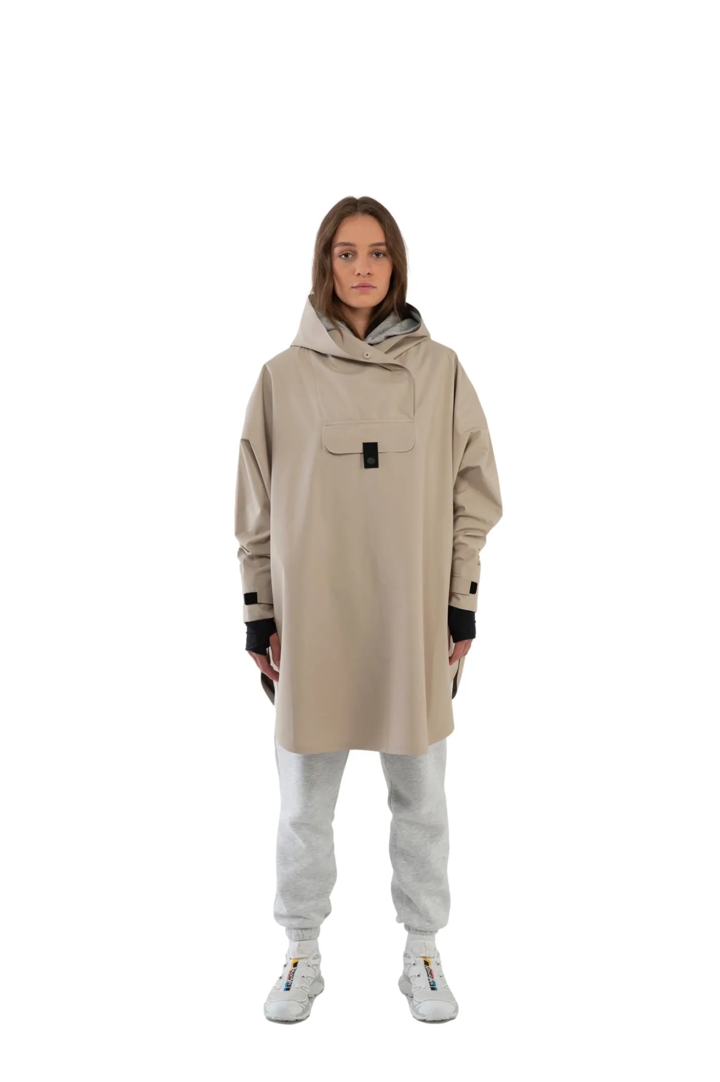 Blæst Bergen Poncho Beige Jakke Beige