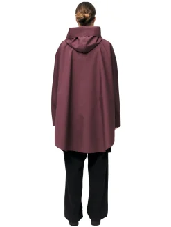 Blæst Bergen Poncho Late Dawn Jakke Vinrød