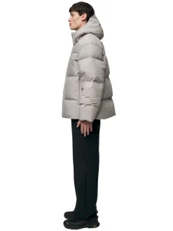 Blæst Grotli Down Jacket Low Tide Jakke Beige Grå