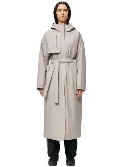 Blæst Åse Insulated Coat Low Tide Jakke Beige Grå