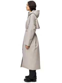 Blæst Åse Insulated Coat Low Tide Jakke Beige Grå