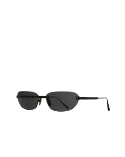 Chimi Eyewear Rimless Oval Black Solbriller Sort
