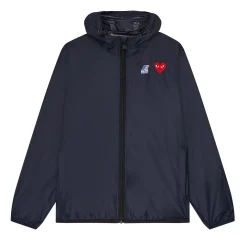 Comme des Garcons Play K-WAY Hoodie Full Zip Jakke Navy