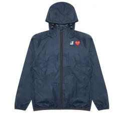 Comme des Garcons Play K-Way Full Zip Jacket Jakke Mørkeblå