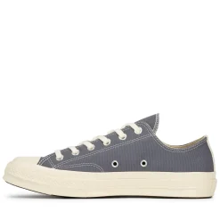 Comme des Garcons Play x Converse CDG Big Heart LOW Top Grey Sko Grå