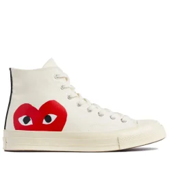 Comme des Garcons Play x Converse CDG BIG HEART HI Top White Sko Off-White
