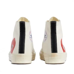 Comme des Garcons Play x Converse CDG BIG HEART HI Top White Sko Off-White