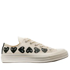 Comme des Garcons Play x Converse CDG Multi Heart Low Top Sko Off-White