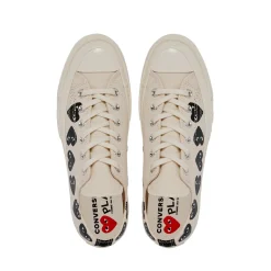 Comme des Garcons Play x Converse CDG Multi Heart Low Top Sko Off-White