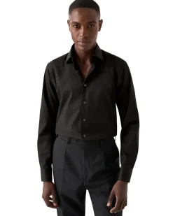 Eton 3000 Slim Black Signature Twill Shirt Skjorte Sort
