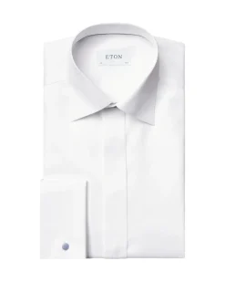 Eton 3000 Slim Evening White Signature Twill Shirt Skjorte Hvit