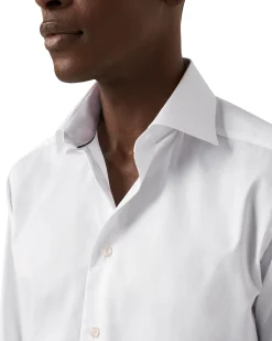 Eton 3000 Slim White Signature Twill Shirt Skjorte Hvit