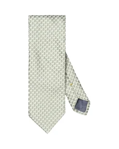 Eton Geometric Print Silk Tie Slips Grønn Mønster