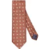 Eton Paisley Silk Linen Tie Slips Rød