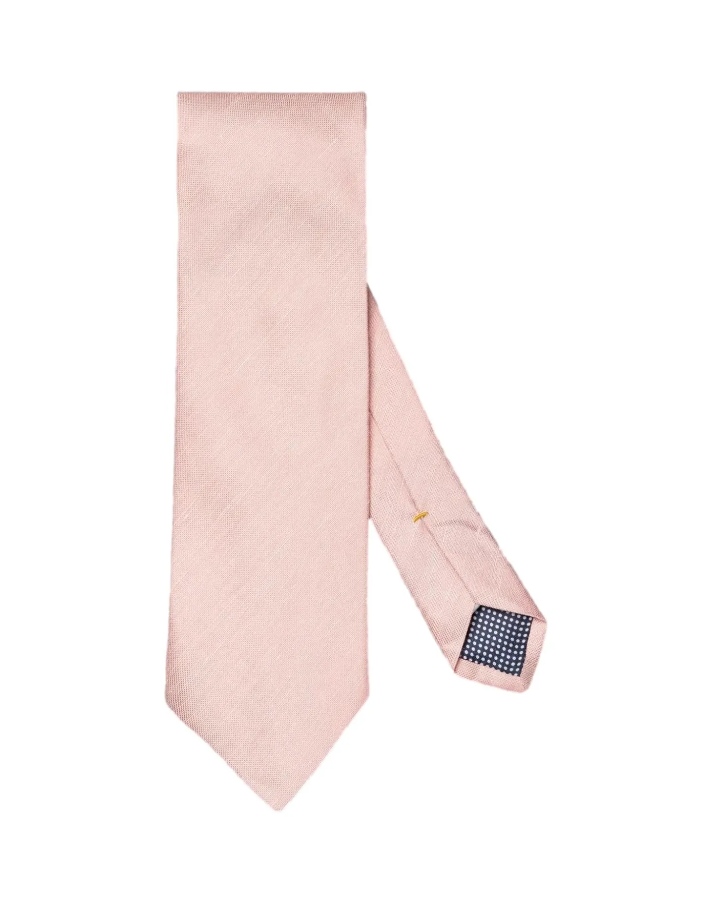 Eton Solid Silk Linen Tie Slips Rosa