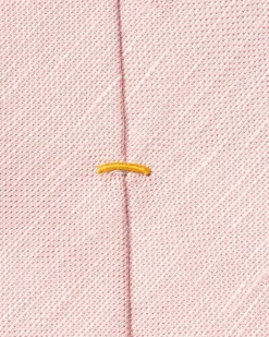 Eton Solid Silk Linen Tie Slips Rosa