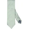 Eton Solid Silk Linen Tie Slips Lysegrønn