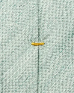 Eton Solid Silk Linen Tie Slips Lysegrønn