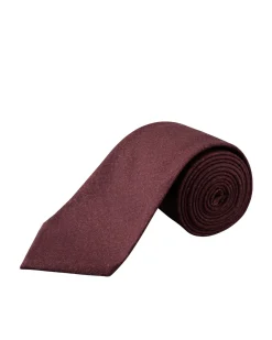 Eton Solid Wool Flannel Tie Slips Mørkerød
