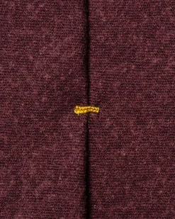 Eton Solid Wool Flannel Tie Slips Mørkerød
