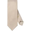Eton Solid Wool Flannel Tie Slips Beige