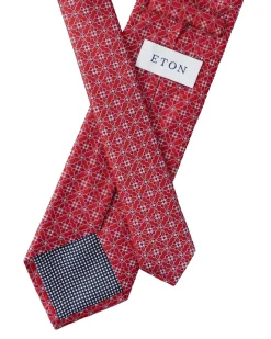 Eton Tie Slips Rødt Mønster