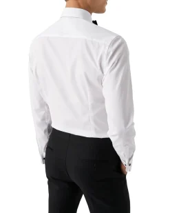 Eton White Plissé Tuxedo Shirt Skjorte Hvit