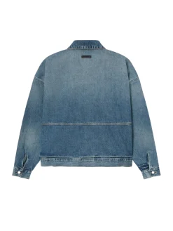 Fear of God Essentials Denim Trucker Jacket Jakke Denim