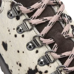 Garment Project Dune Low - Hairy cow Leather Sko Hvit Og Brun