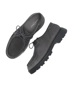 Garment Project Minnesota Low Charcoal Suede Sko Grå