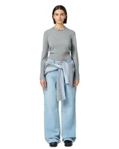 Guest In Residence Shrunken Crew Genser Grå