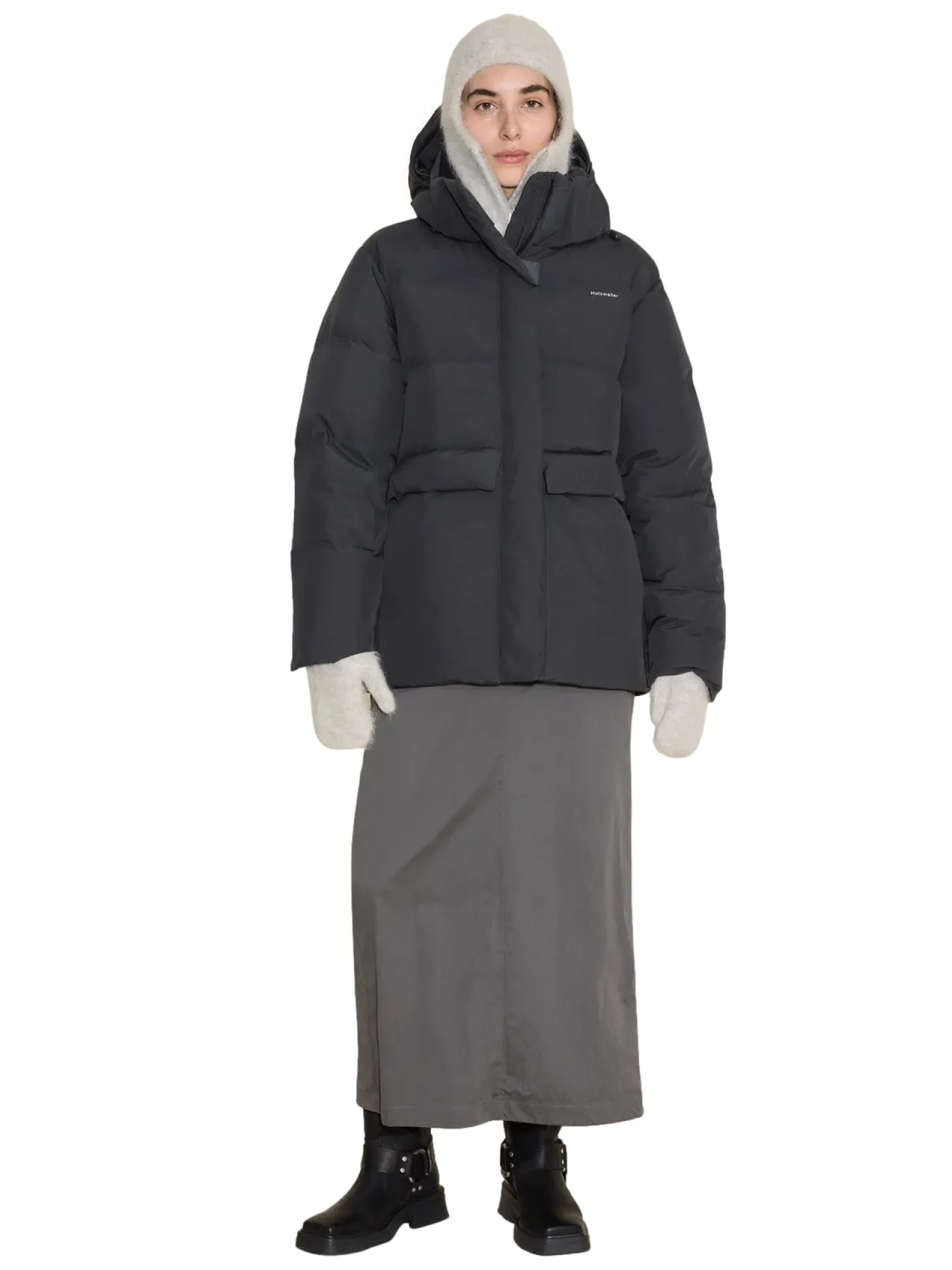 Holzweiler Besseggen Down Dk. Grey Jakke Mørkegrå