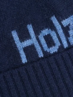 Holzweiler Haza Logo Beanie Lue Marine
