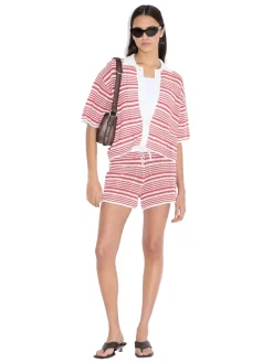 Holzweiler Kelp Striped Shirt T-shirt Hvit Og Rød