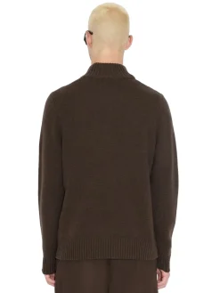 Holzweiler M. Wool Half Zip Genser Brun