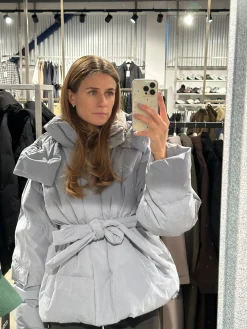 Holzweiler Steilia Brushed Down Jkt Jakke Gråblå