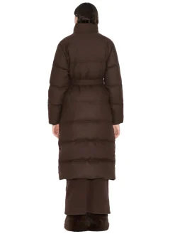 Holzweiler W Tech Wool Down Coat Jakke Mørkebrun