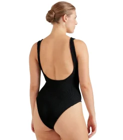 Hunza G Domino Swim Crinkle Badedrakt Sort
