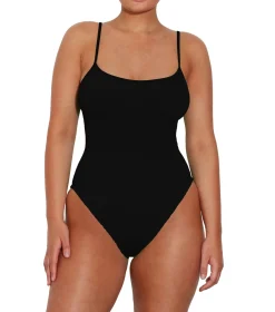 Hunza G Pamela Swim Crinkle Badedrakt Sort