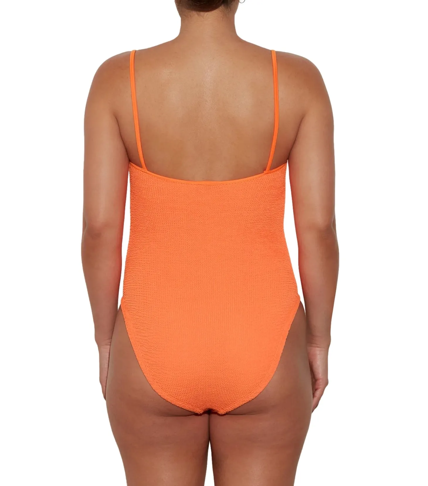Hunza G Pamela Swim Crinkle Badedrakt Oransje
