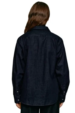 Julie Josephine Liv Denim Shirt Skjorte Mørkeblå