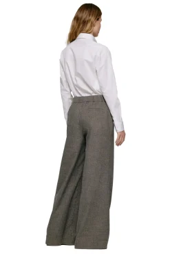 Julie Josephine Mathilde Wool Blend Bukse Gråbrun